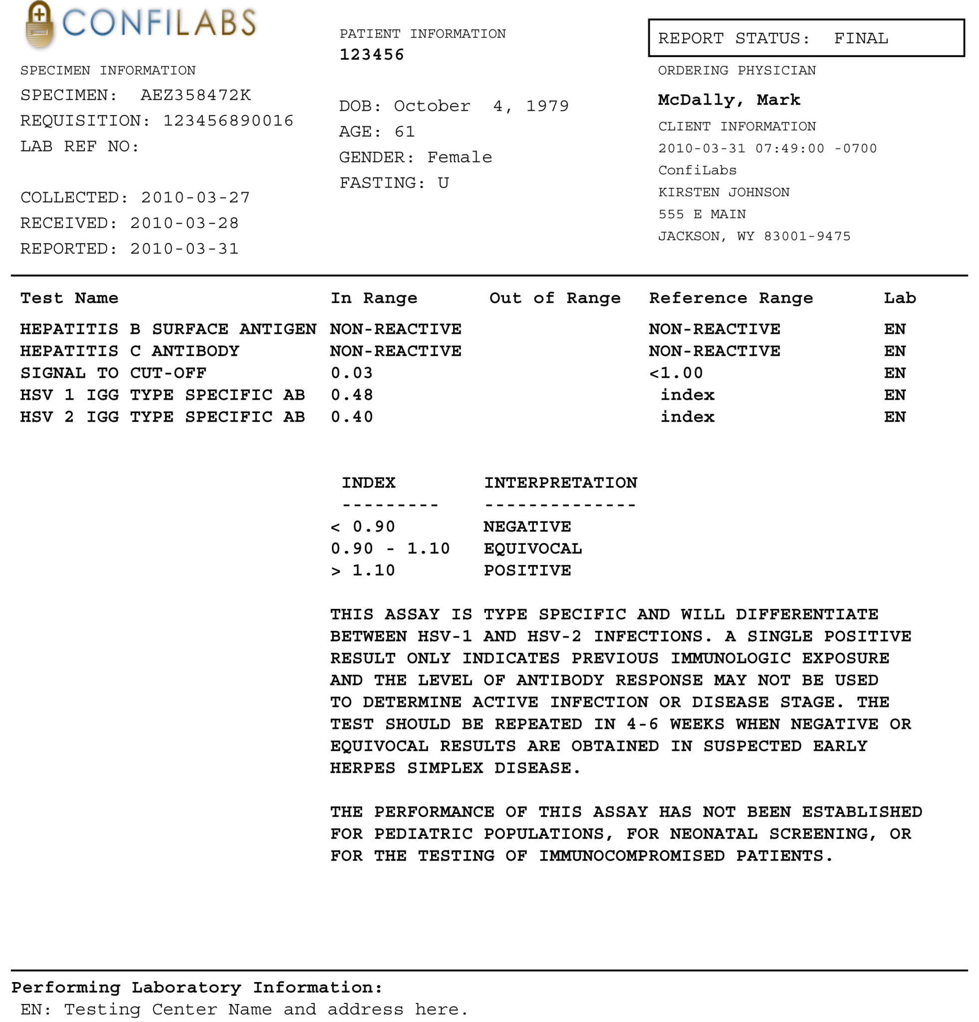 SampleResultsPDF Confilabs